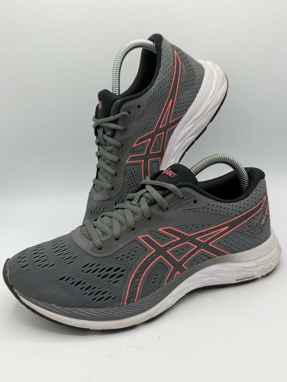 ASICS Women's Gel-Excite 6 Steel Grey Papaya Running Shoes 1012A150 Size 8.5
